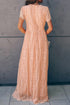 scalloped-trim-lace-plunge-dress Sophia's Trends - Sophia's Style-Peach-XL